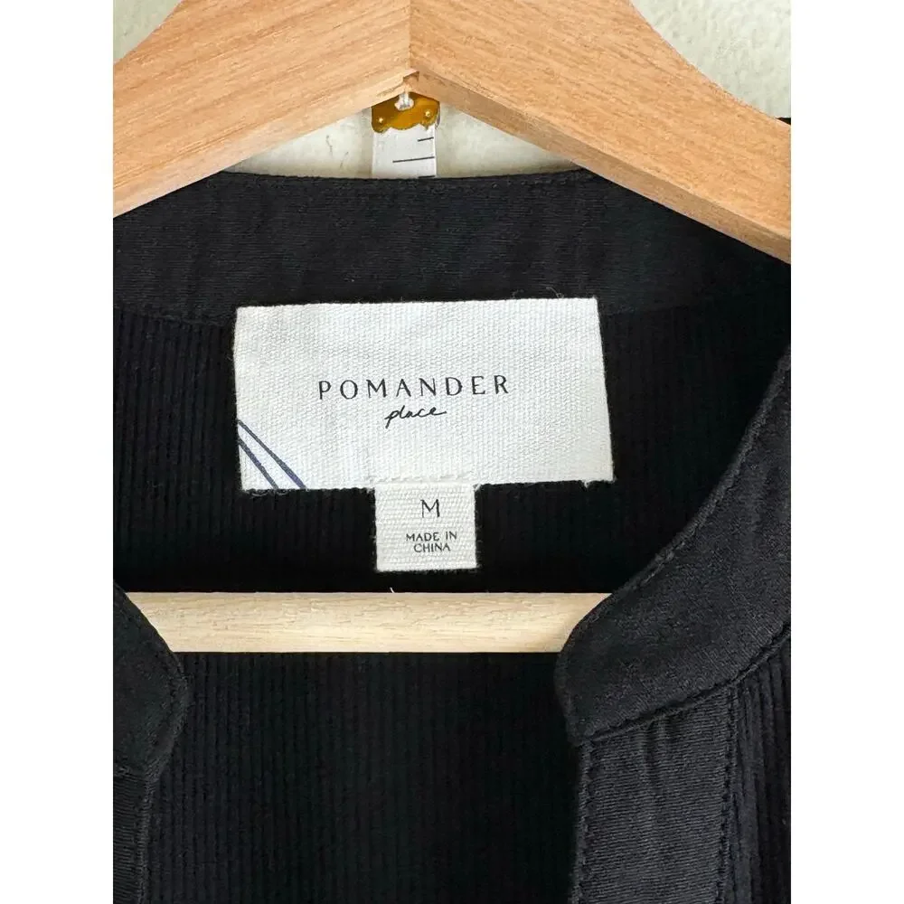 Tuckernuck Black Puff-Sleeve Henley Top